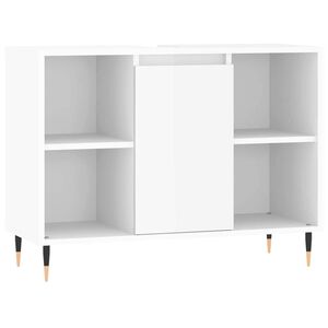 vidaXL Arm&aacute;rio WC 80x33x60 cm derivados de madeira branco brilhante