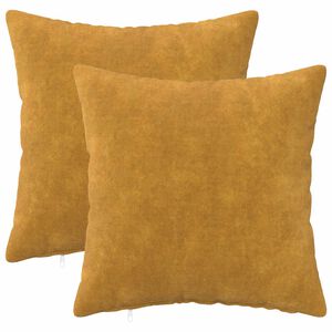 vidaXL Almofada HEERLEN 2 unid. Amarelo Fleece de microfibra