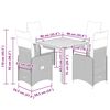 vidaXL 5 pcs conjunto de bistr&ocirc; para jardim c/ almofad&otilde;es vime PE bege