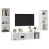 vidaXL 3 pcs conjunto de móveis de TV contraplacado branco