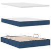 vidaXL Cama com arruma&ccedil;&atilde;o e colch&atilde;o com colch&atilde;o Azul 140 x 190 cm