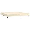 vidaXL Cama com molas/colch&atilde;o 200x200 cm couro artificial cor creme