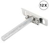 vidaXL Suportes de prateleira flutuantes 12pcs invis&iacute;vel &Oslash;12x100 mm