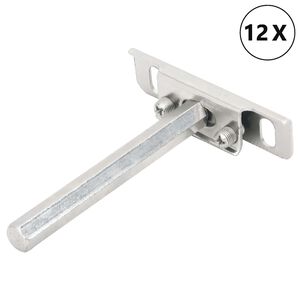 vidaXL Suportes de prateleira flutuantes 12pcs invis&iacute;vel &Oslash;12x100 mm