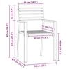 vidaXL ConjuntodeJantarparaJardim 3 pcs Madeira de teca sólida