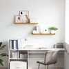 vidaXL Prateleira de Parede 2 pcs Bege 80 x 23,5 x 4 cm
