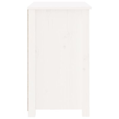 vidaXL Mesa de cabeceira 50x35x61,5 cm madeira de pinho maciça branco