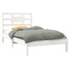 vidaXL Estrutura de cama 90x200 cm madeira maciça branco