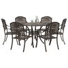 vidaXL Conjunto de Jantar para Jardim 7 pcs Bronze 90 x 90 x 75 cm