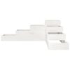 vidaXL Floreira com 4 n&iacute;veis 106x104,5x36 cm pinho maci&ccedil;o branco