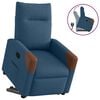 vidaXL Poltrona reclin&aacute;vel elevat&oacute;ria tecido azul