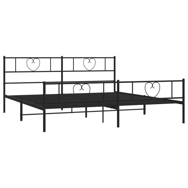 vidaXL Estrutura de cama sem colch&atilde;o com p&eacute;s 180x200 cm preto