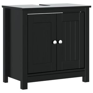 vidaXL M&oacute;vel de lavat&oacute;rio BERG 60x34x59 cm pinho maci&ccedil;o preto