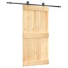 vidaXL Porta Deslizante 100 x 210 cm Natural e Preto