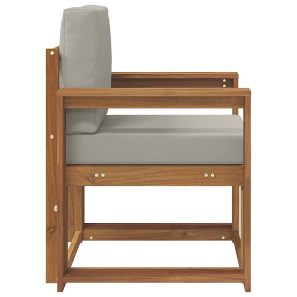 vidaXL Sof&aacute; exterior Madeira de Ac&aacute;cia maci&ccedil;a e Poli&eacute;ster