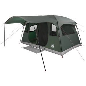 vidaXL Tenda t&uacute;nel Verde Ex&eacute;rcito 366 x 244 x 198 cm Poli&eacute;ster e A&ccedil;o