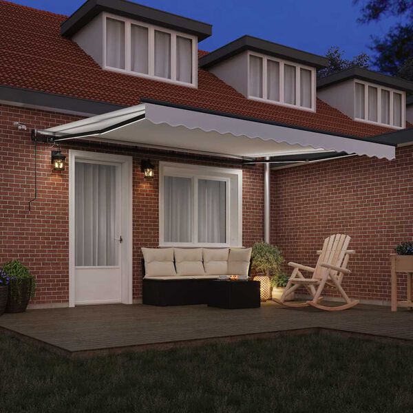 vidaXL Tecido de Toldos com Branco 400 &times; 300 cm Poli&eacute;ster