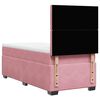 vidaXL Cama com molas/colch&atilde;o 90x190 cm veludo rosa