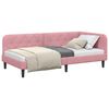 vidaXL Estrutura de Cama de Canto Rosa 90 x 190 cm Veludo