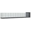 vidaXL Avi&aacute;rio com extens&atilde;o 1244x203x216 cm a&ccedil;o prateado