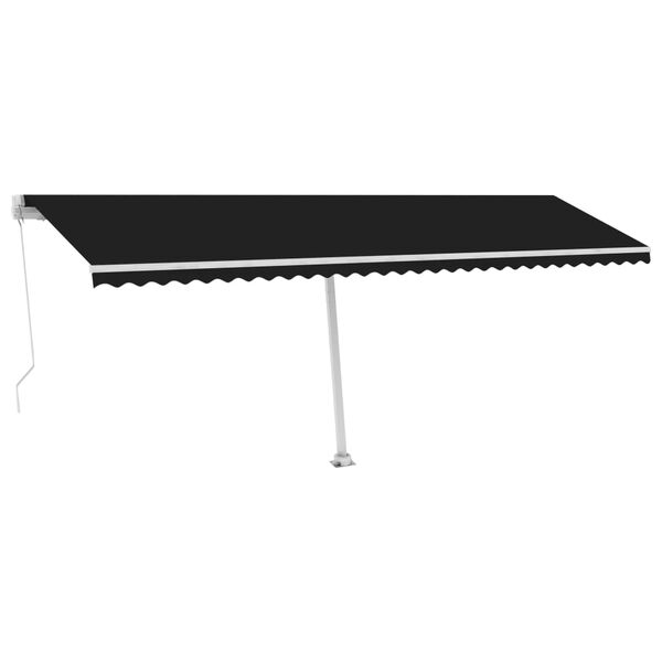 vidaXL Toldo retrátil manual independente 600x350 cm antracite