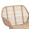 vidaXL Cadeira de Bar 2 pcs Natural 55 x 52 x 105 cm Rattan e Ferro