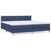 vidaXL Cama com molas/colch&atilde;o 200x200 cm tecido azul