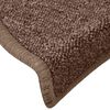 vidaXL Tapetes de escada 30 pe&ccedil;as 65x24x4 cm marrom semicircular grande