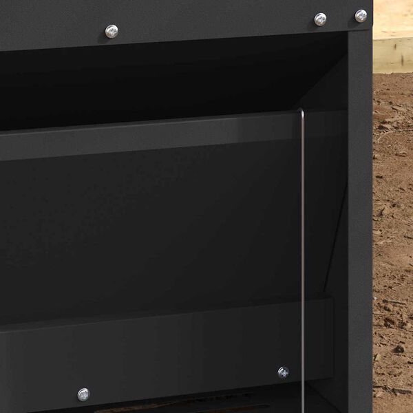 vidaXL Comedouro de Pedal para Frango Preto 33 x 42 x 40 cm