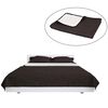vidaXL Colcha de dupla face acolchoada 220x240 cm creme e castanho
