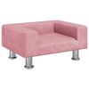 vidaXL Sof&aacute; infantil 50x40x26,5 cm veludo rosa