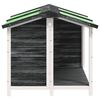 vidaXL Casota para c&atilde;es 96x87x80,5 cm pinho maci&ccedil;o cinzento
