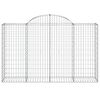 vidaXL Cestos gabi&atilde;o arqueados 20pcs 200x50x120/140 ferro galvanizado