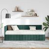 vidaXL Estrutura de Cama de Canto com Colch&atilde;o 2 pcs Verde Veludo