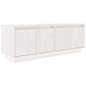 vidaXL M&oacute;vel de TV 110x34x40 cm madeira de pinho maci&ccedil;a branco