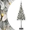 vidaXL &Aacute;rvore de Natal com 300 LEDs com suporte Branco 180 cm PE e A&ccedil;o