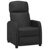 vidaXL Poltrona reclin&aacute;vel couro artificial preto
