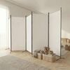 vidaXL Biombo com 5 pain&eacute;is 433x180 cm tecido branco