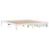 vidaXL Estrutura de cama c/ gavetas 200x200 cm pinho maci&ccedil;o branco