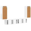 vidaXL Conjunto de Gabinete de Parede para TV 4 pcs Branco Brilhante