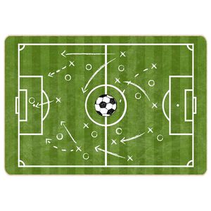 vidaXL Tapete lav&aacute;vel infantil campo de futebol verde