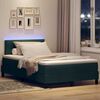 vidaXL Cama Box Spring LED com led Verde Escuro 120 x 200 cm Veludo