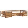 vidaXL Conjuntos de sof&aacute;s 6 pcs Natural Madeira S&oacute;lida de Ac&aacute;cia