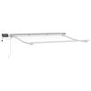 vidaXL Estrutura de Toldo Manual com LEDs Bege 3,5 x 2,5 m