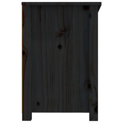 vidaXL Móvel de TV 114x35x52 cm madeira de pinho maciça preto