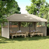 vidaXL Tenda de Festa Cinzento-acastanhado 292 x 580 x 315 cm