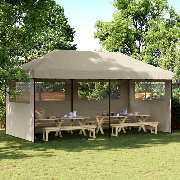 vidaXL Tenda de Festa Cinzento-acastanhado 292 x 580 x 315 cm