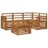 vidaXL Conjunto de Sof&aacute;s para Exterior 5 pcs Natural