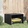 vidaXL Garagem para cortador de relva 86x90x52/57 cm vime PE preto