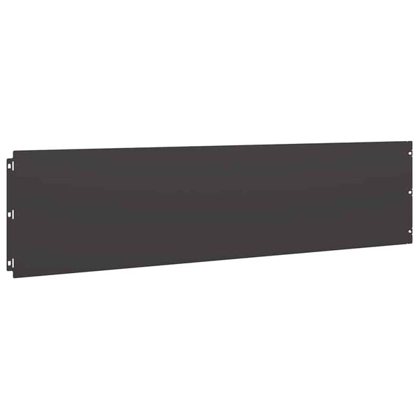 vidaXL Orlas de relvado 20 pcs preto 25x103 cm a&ccedil;o laminado a frio